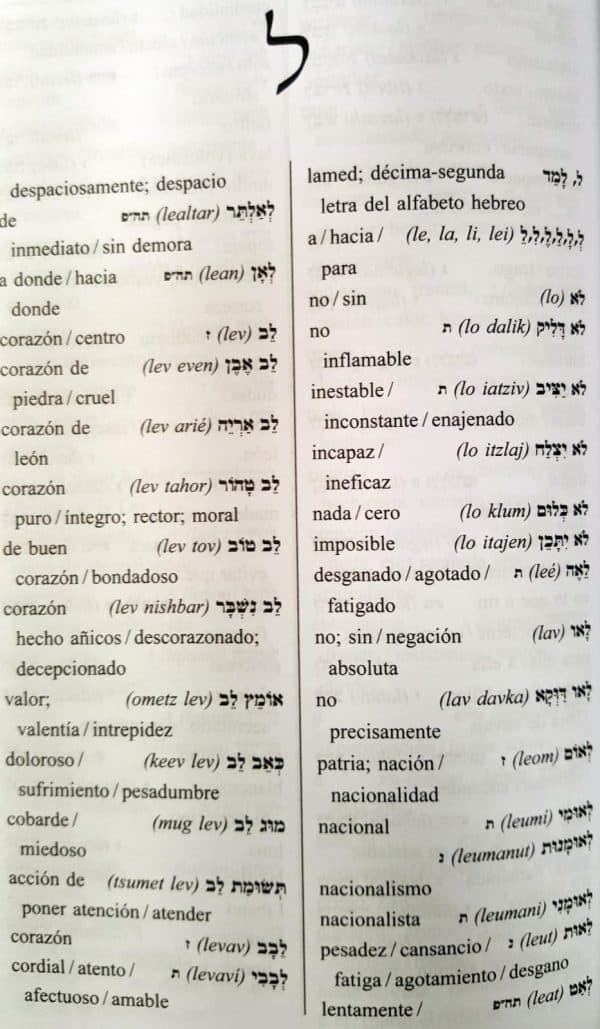 Nuevo Diccionario Hebreo Español