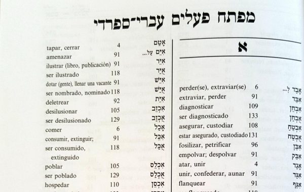 Tablas de verbos hebreos