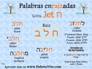 Palabras enraizadas en hebreo con la raíz JALAV