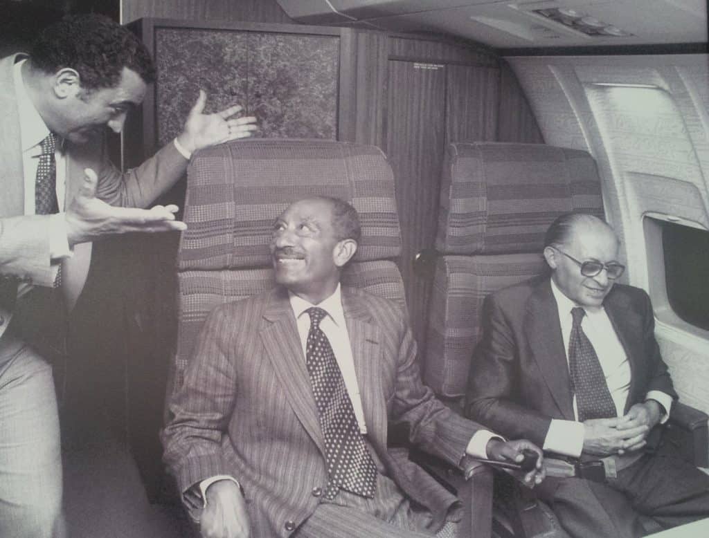 Anwar el-Sadat y Menájem Beguin, protagonistas del acuerdo de paz entre Egipto e Israel.
